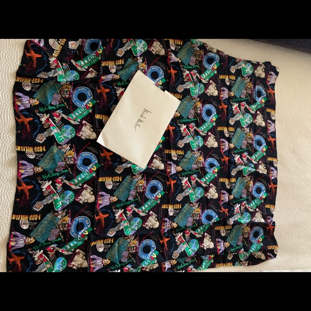 Nicole Miller large silk scarf commissioned for Holiday Inn Hotels 1994